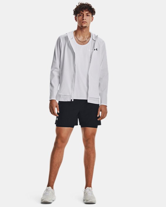 Men's UA OutRun The Storm Jacket in White image number 2